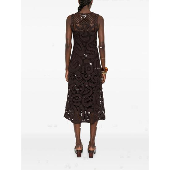 26SS 핑코 미디 원피스 106361 A354 M05 BROWN - PINKO