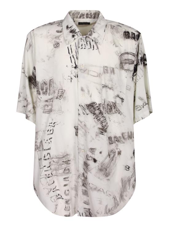 26SS 발렌시아가 반팔 셔츠 852334 TTL78 1240 Grey