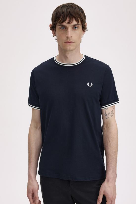 26SS 프레드페리 반팔 티셔츠 M1588 795 Blue - FRED PERRY