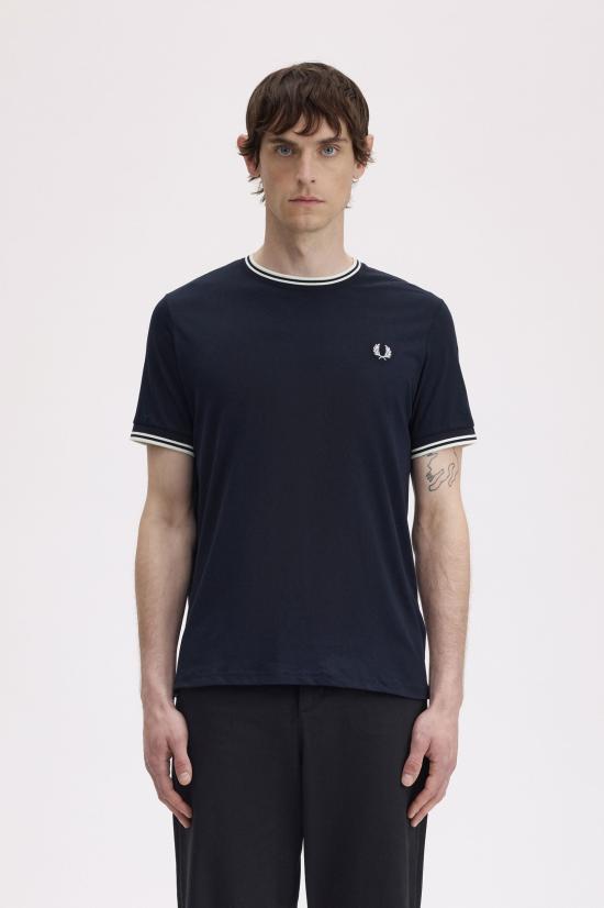 26SS 프레드페리 반팔 티셔츠 M1588 795 Blue - FRED PERRY