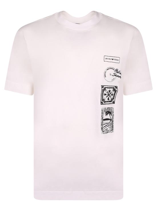 26SS 엠포리오 아르마니 반팔 티셔츠 EM004994 AF24470 U0003 White