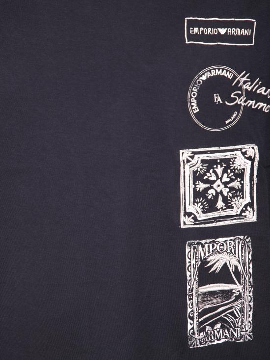26SS 엠포리오 아르마니 반팔 티셔츠 EM004994 AF24470 UB118 Blue - EMPORIO ARMANI