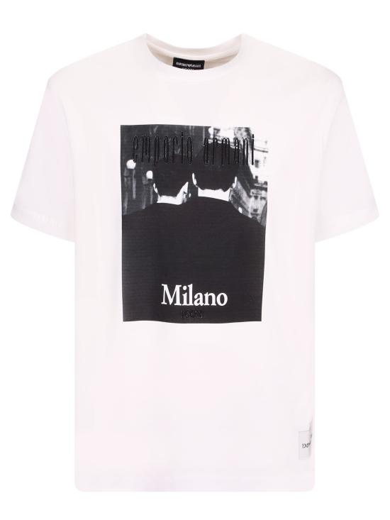 26SS 엠포리오 아르마니 반팔 티셔츠 EM004751 AF23082 F0041 White