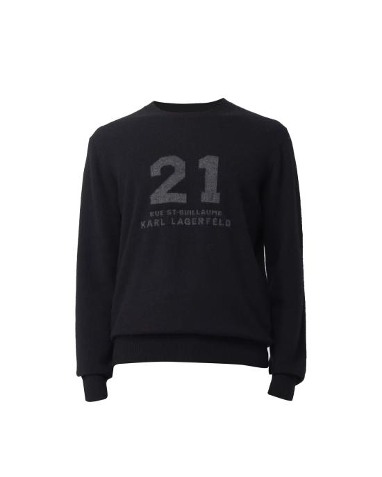 25FW 칼라거펠트 스웨터 655029 554306 990 NERO