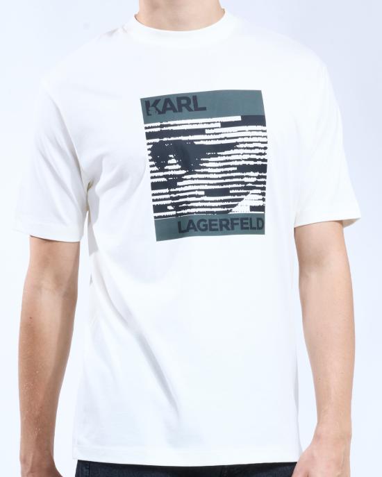 25FW 칼라거펠트 반팔 티셔츠 755131 554225 80 CREMA - KARL LAGERFELD