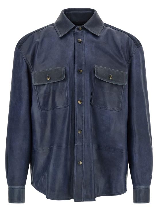 26SS 로에베 가죽 자켓 H526Y31L535110 Blue