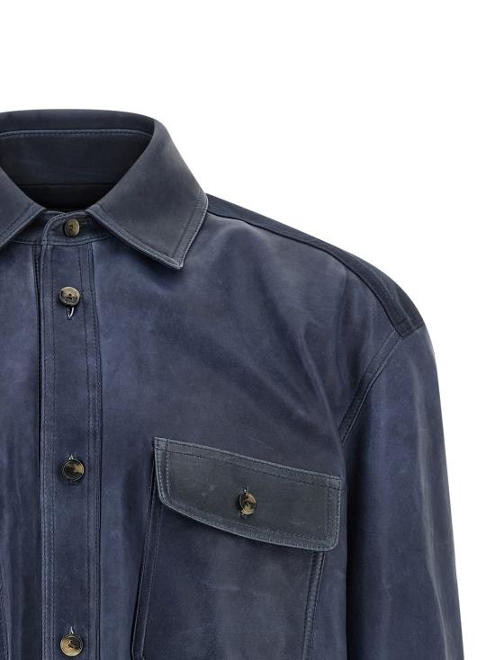 26SS 로에베 가죽 자켓 H526Y31L535110 Blue - LOEWE