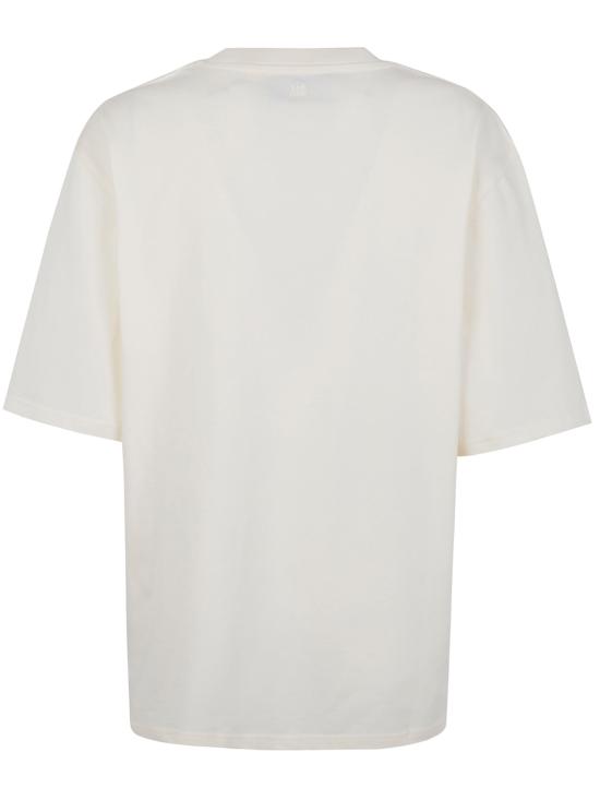 26SS 아미 화이트 코튼 드 하트 엠보스 티셔츠 UTS357 726 - AMI