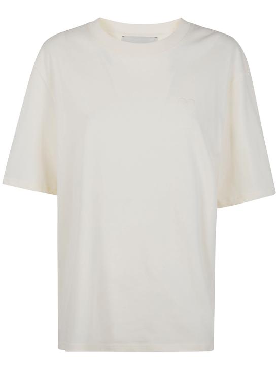 26SS 아미 화이트 코튼 드 하트 엠보스 티셔츠 UTS357 726 - AMI