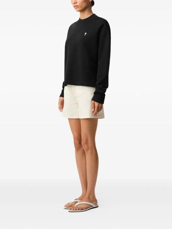 26SS 아미 긴팔 티셔츠 FSW766 730 045 BLACK WHITE CREAM - AMI