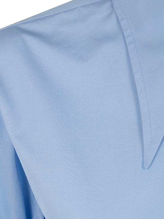 26SS 아미 블렌디드 실크 샤프 칼라 어드저스티드 셔츠 FSH817 CO0063 484 BLUE CACHEMIRE - AMI