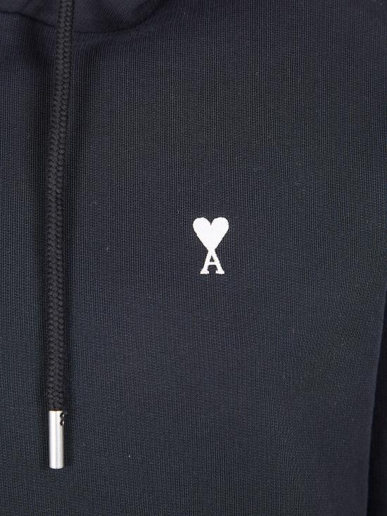 26SS 아미 ADC 콘트라스트 하트 후드 티셔츠 FSW767 730 045 BLACK WHITE CREAM - AMI