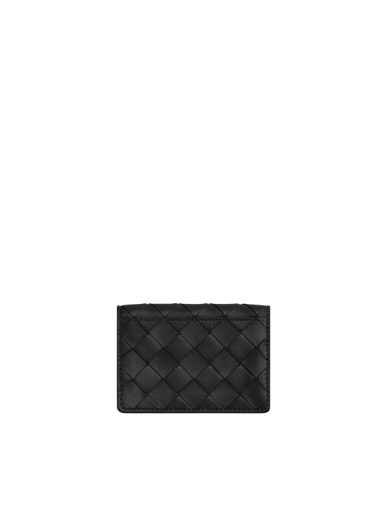 26SS 보테가베네타 인트레치아토 카드 케이스 814091 VCPP38425 BLACK - BOTTEGA VENETA