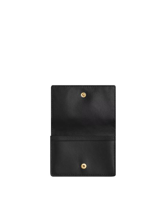 26SS 보테가베네타 인트레치아토 카드 케이스 814091 VCPP38425 BLACK - BOTTEGA VENETA