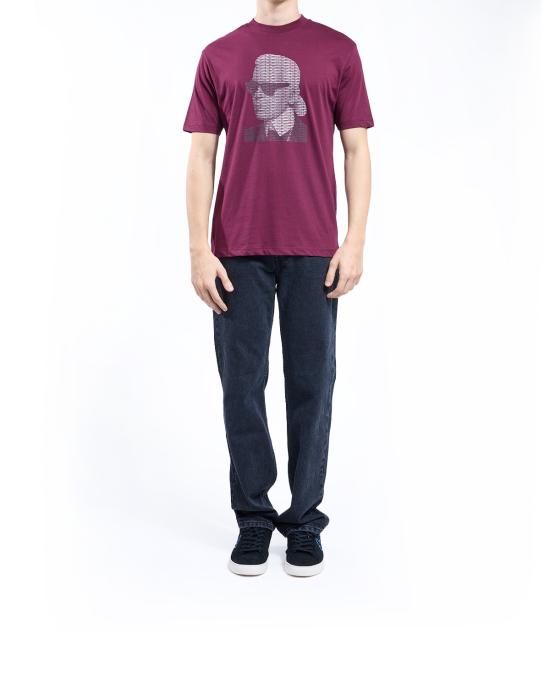 25FW 칼라거펠트 반팔 티셔츠 755144 554225 380 BORDEAUX - KARL LAGERFELD