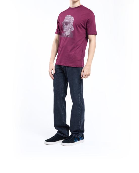 25FW 칼라거펠트 반팔 티셔츠 755144 554225 380 BORDEAUX - KARL LAGERFELD