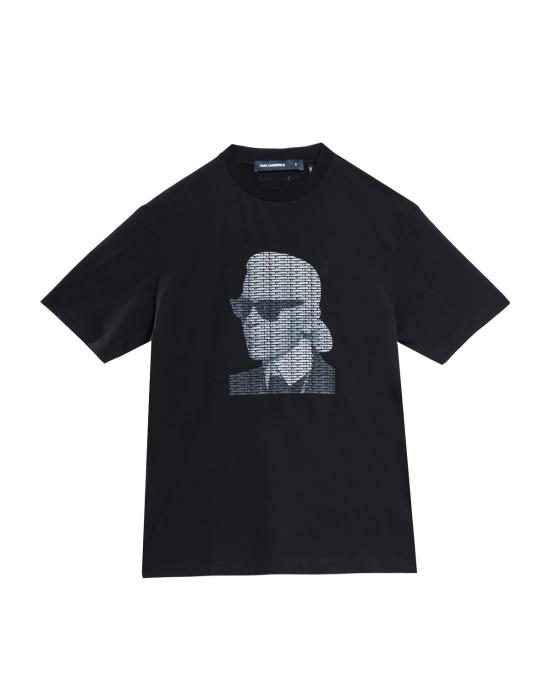 25FW 칼라거펠트 반팔 티셔츠 755144 554225 990 NERO