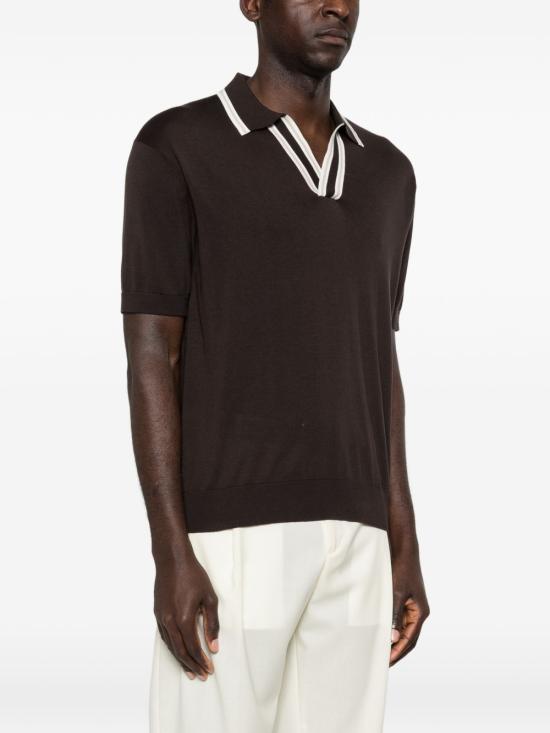 26SS 파올로페코라 폴로 티셔츠 A031F200 2345 Brown - PAOLO PECORA