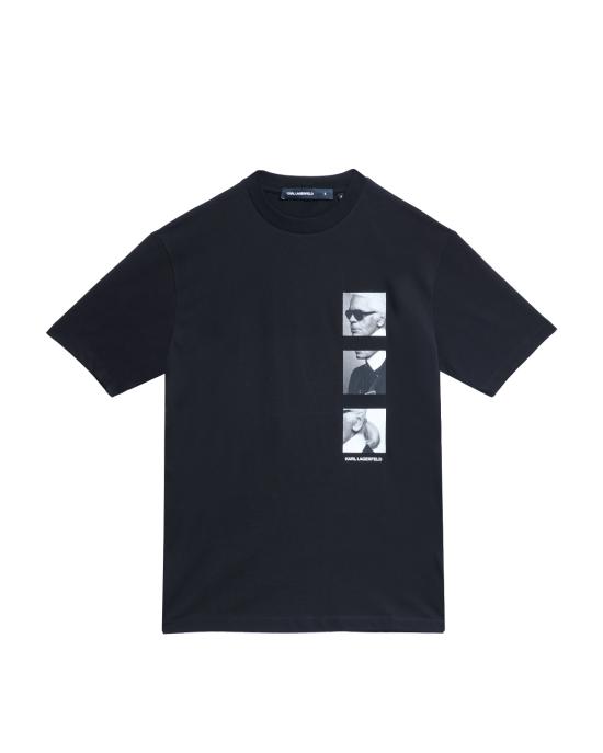 25FW 칼라거펠트 반팔 티셔츠 755139 554225 990 NERO