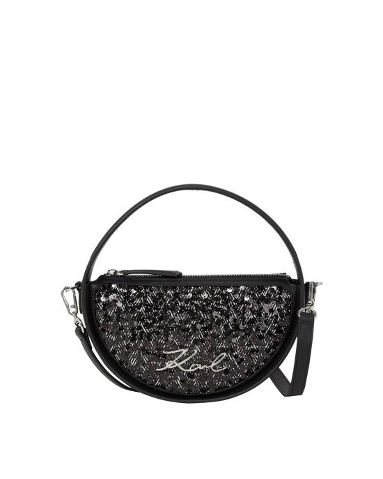 25FW 칼라거펠트 크로스백 A4W30105 8915 herringbone sequins NERO MULTI
