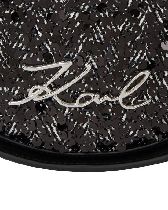 25FW 칼라거펠트 크로스백 A4W30105 8915 herringbone sequins NERO MULTI - KARL LAGERFELD