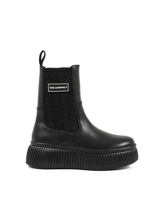 25FW 칼라거펠트 부츠 KL42365 000 black leather NERO