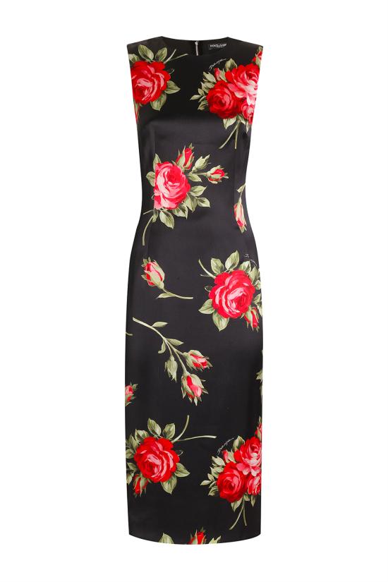26SS 돌체앤가바나 미디 원피스 F6GASTFSICD HN5ZN Bouquet rose f nero