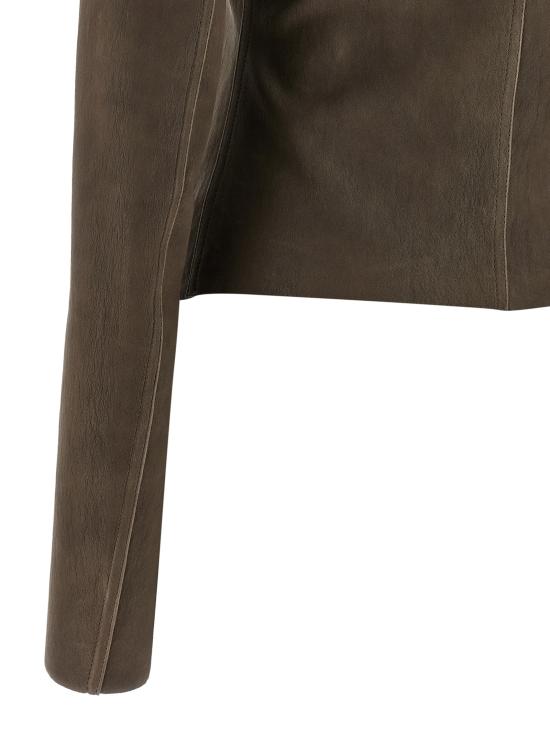 26SS 릭 오웬스 가죽 자켓 RP01F6701LSV34 Brown - RICK OWENS