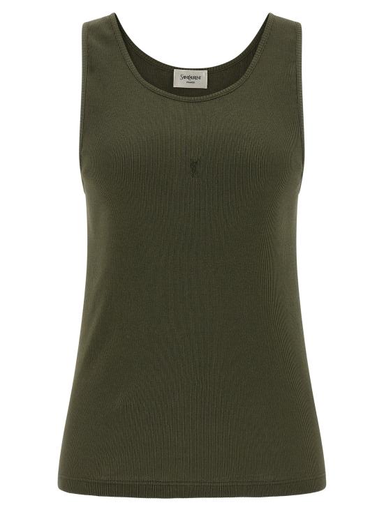 26SS 생로랑 민소매 티셔츠 842992Y37EC1365 Green