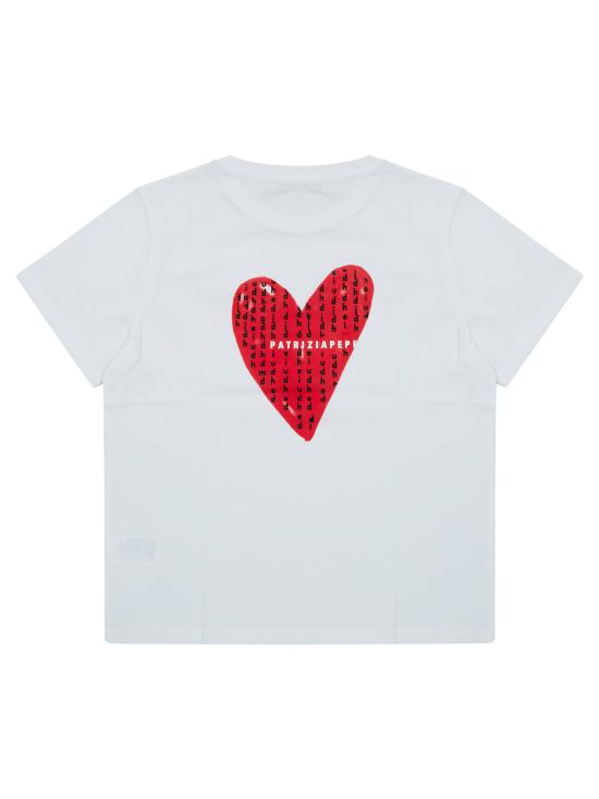 26SS [키즈] 파트리지아페페 티셔츠 7M0978J411 W146 BIANCO - PATRIZIA PEPE