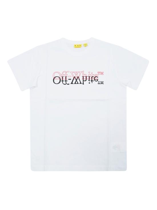 26SS [키즈] 오프화이트 티셔츠 44BAA002S26J001 100 BIANCO