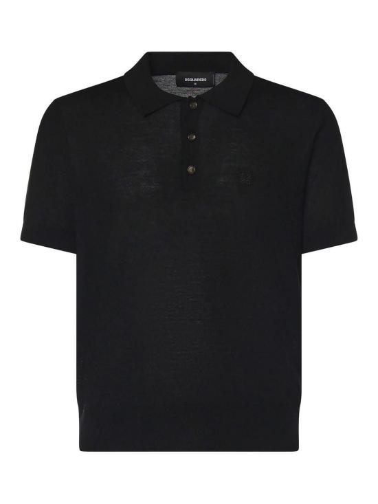 26SS 디스퀘어드2 폴로 티셔츠 S74HA1628D13205900 Black