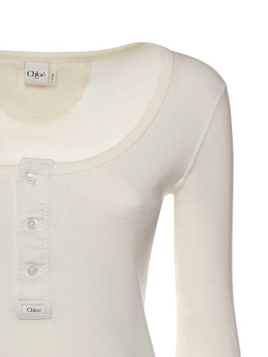 26SS 끌로에 긴팔 티셔츠 CH26SJH29185107 White - CHLOE