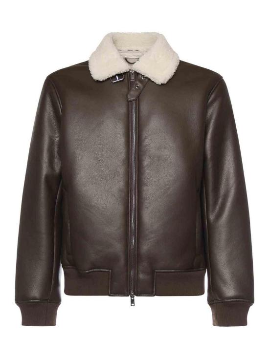 25FW 리우조 가죽 자켓 QF5128E109190840 Brown