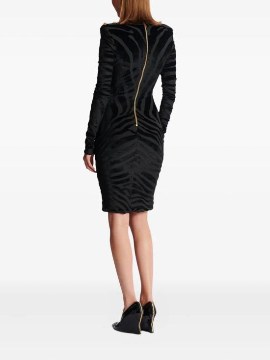 25FW 발망 미디 스커트 FF0RF075JL110PA Black - BALMAIN