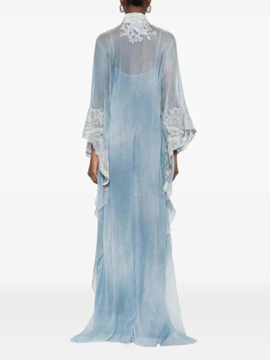 26SS 에르마노 설비노 미디 스커트 D482Q313APCSFWBS4217 Blue - ERMANNO SCERVINO