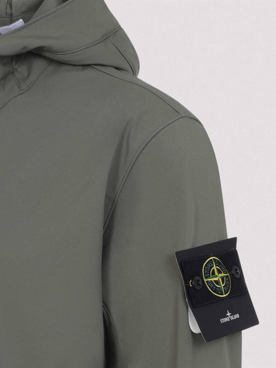 26SS 스톤 아일랜드 와펜패치 소프트쉘 후드 자켓 L1S154100118S0A22V005G Green - STONE ISLAND