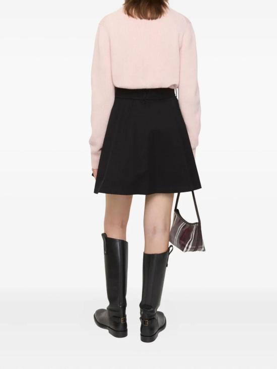 25FW 버버리 개버딘 트렌치 미니 스커트 8117620 Black - BURBERRY