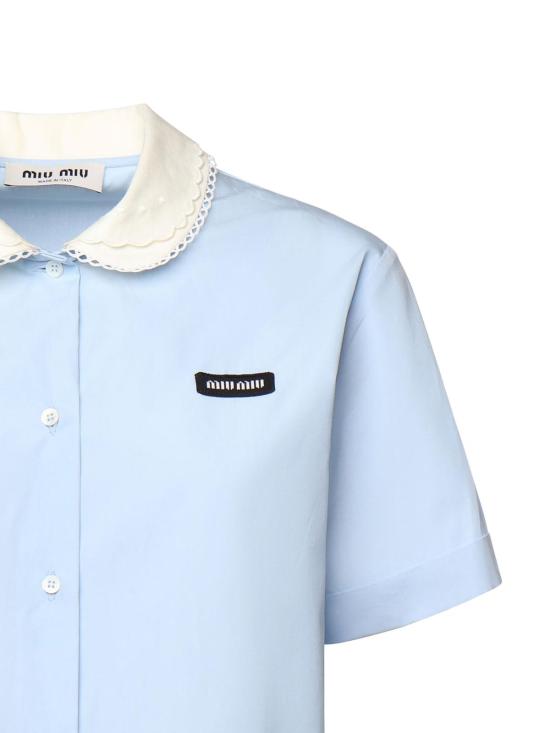 26SS 미우미우 셔츠 MK202010IVF0013 Blue - MIU MIU