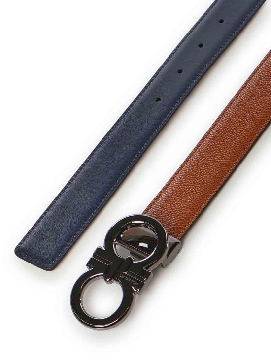 26SS 살바토레 페라가모 가죽 벨트 670644791058001 Blue - SALVATORE FERRAGAMO