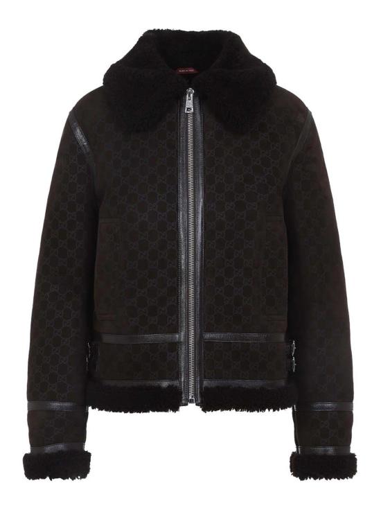 26SS 구찌 프린트 스웨이드 쉐어링 자켓 835526XSAGB2037 Brown