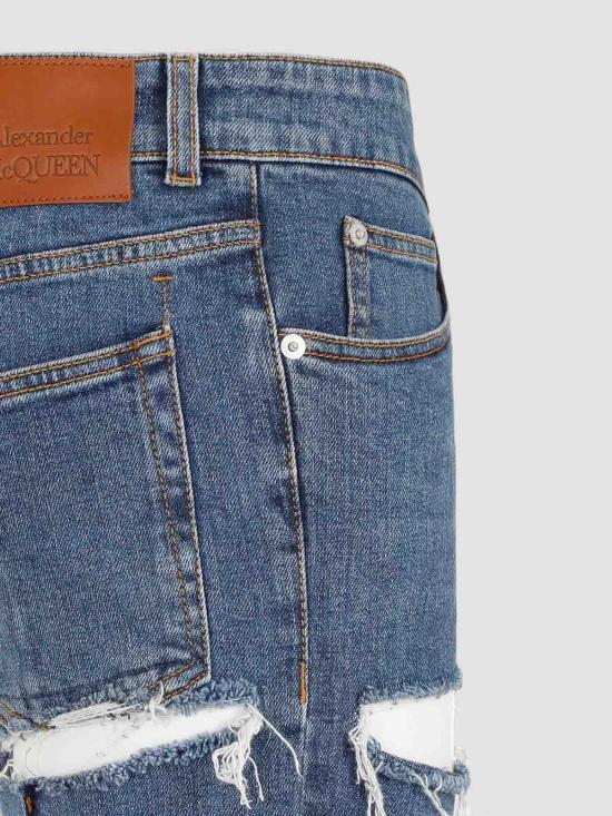  알렉산더 맥퀸 스트레이트 팬츠 757137QMACH4164 Blue - ALEXANDER MCQUEEN