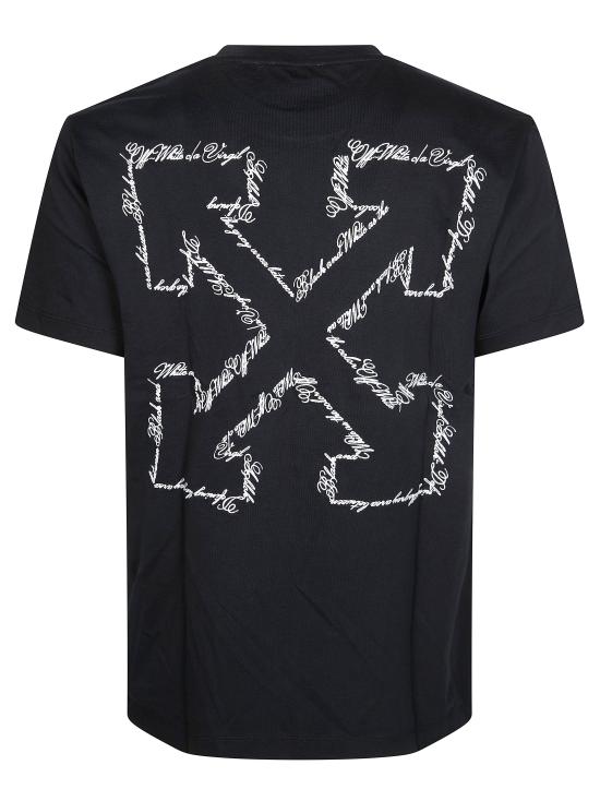 26SS 오프화이트 반팔 티셔츠 44MAA027S26J002 001 NERO - OFF WHITE