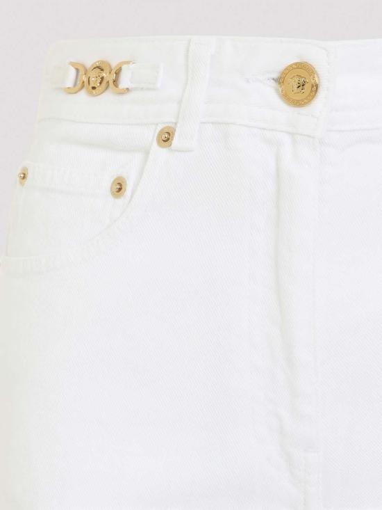26SS 베르사체 스트레이트 팬츠 10137451A085701D110 White - VERSACE