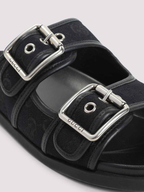 26SS 구찌 버클 슬라이드 샌들 831830FAD711000 Black - GUCCI