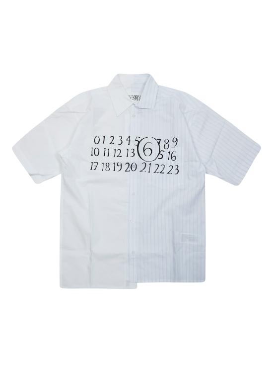26SS [키즈] MM6 메종마르지엘라 셔츠 M60947 MM07H M6C44 BIANCO