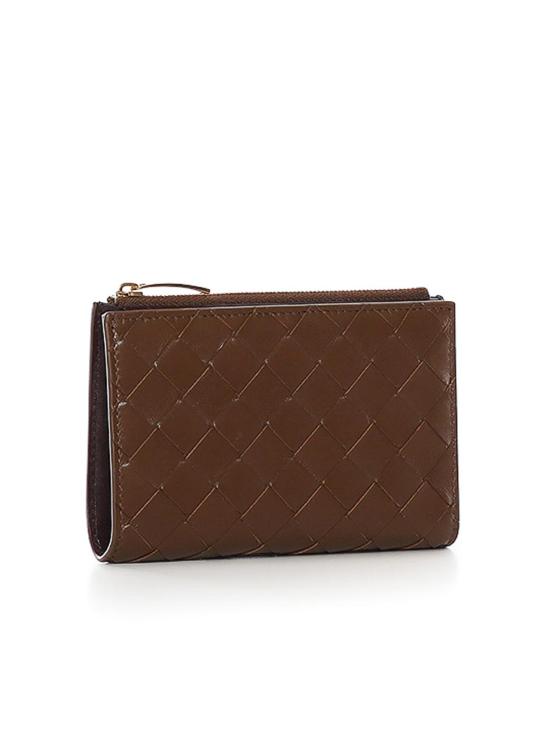 26SS 보테가베네타 인트레치아토 미디움 반지갑 749940VCPP62836 Beige - BOTTEGA VENETA