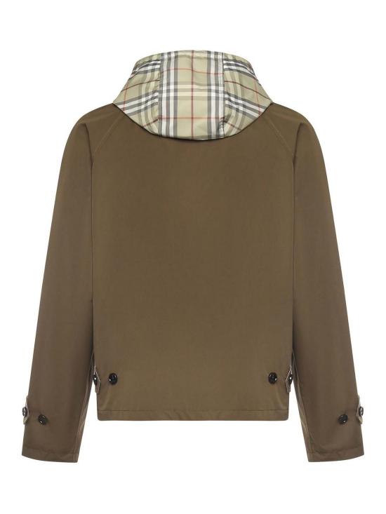 26SS 버버리 리버시블 체크 코튼 자켓 8116067 Green - BURBERRY