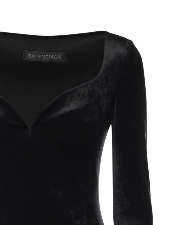 26SS 발렌시아가 스윗하트 드레스 857335TTV071000 Black - BALENCIAGA