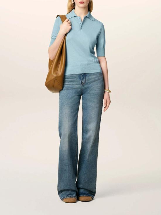 25FW 아미 폴로 티셔츠 FPL412KN00664506 Blue - AMI